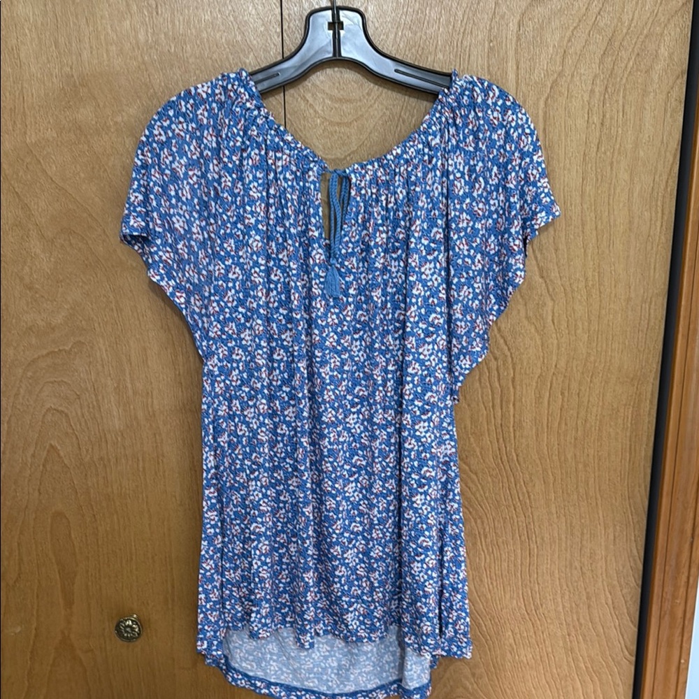 Floral Blue Women's Top